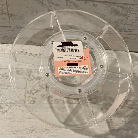 Juicy Couture Home Cherry Hearts Print Acrylic 360 Spinner Cosmetics Holder - Picture 7 of 10